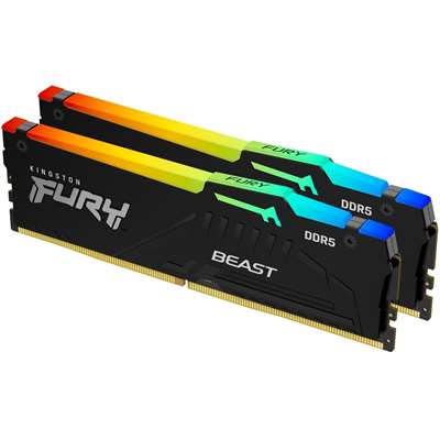 Оперативная память Kingston FURY Beast Black RGB EXPO, DDR5 64GB (2x32GB)/5600 MHz DIMM (KF556C36BBEAK2-64)