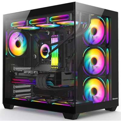 Корпус HuntKey S980 Tornado Full View Edition (Black)