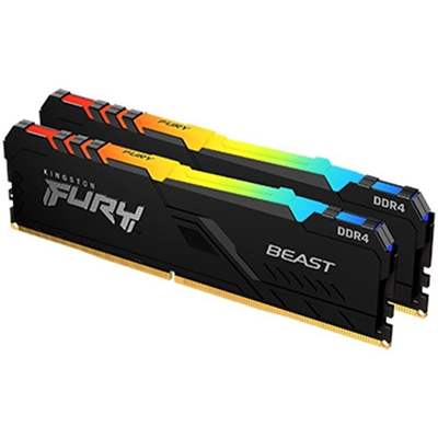 Оперативная память Kingston FURY Beast Black RGB XMP DDR4 16GB (2x8GB)/3600MHz DIMM (KF436C17BBAK2/16)