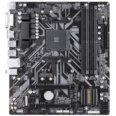 Материнская плата Gigabyte B450M DS3H, AM4, MicroATX