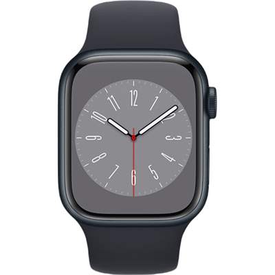 Смарт-часы Apple Watch Series 8, 45mm Midnight Aluminium Case with Midnight Sport Band (MNP13GK/A)