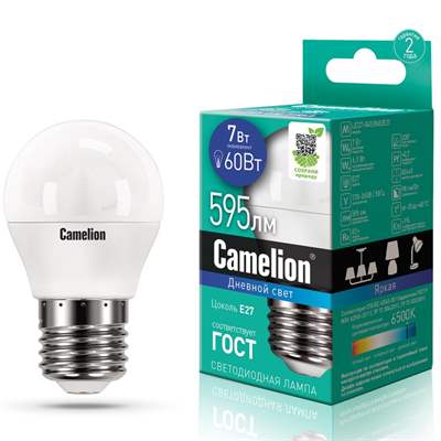 Лампа Camelion LED7-G45/865/E27 (Дневной)