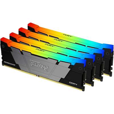 Оперативная память Kingston FURY Renegade RGB Black XMP, DDR4 128GB(4x32GB)/3600Mhz DIMM (KF436C18RB2AK4/128)