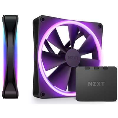 Кулер для корпуса NZXT F140 RGB DUO Twin Pack, Ø140 мм, Black