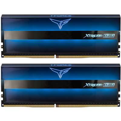 Оперативная память Team Group Xtreem ARGB DDR4 (Blue), DDR4 16GB(2x8GB)/3600MHz DIMM (TF10D416G3600HC18JDC01)