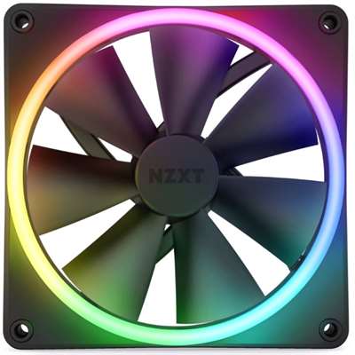 Кулер для корпуса NZXT F140 RGB Duo (RF-D14SF-B1), Ø140 мм, Black