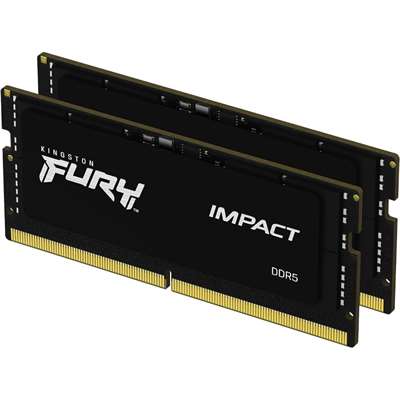 Оперативная память Kingston FURY Impact Black PnP, DDR5 64GB(2x32GB)/5600MHz SO-DIMM (KF556S40IBK2-64)