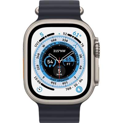 Смарт-часы Apple Watch ULTRA, 49mm Titanium Case with Midnight Ocean Band (MQFK3GK/A)