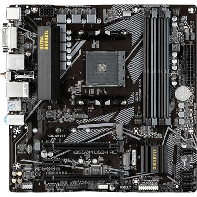 Материнская плата Gigabyte B550M DS3H AC, AM4, MicroATX