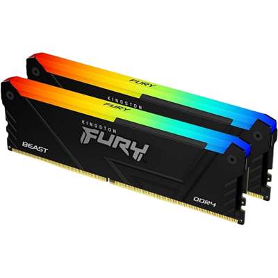 Оперативная память Kingston FURY Beast RGB Black XMP, DDR4 32GB(2x16GB)/3733MHz DIMM (KF437C19BB12AK2/32)