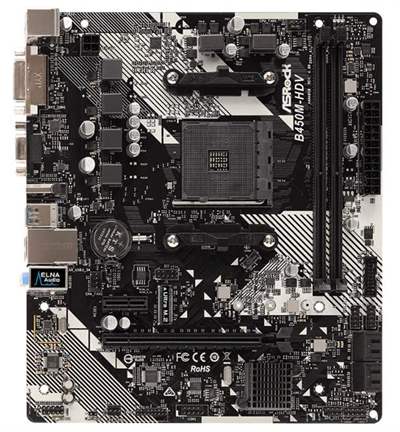 Материнская плата ASRock B450M-HDV R4.0, AM4, MicroATX