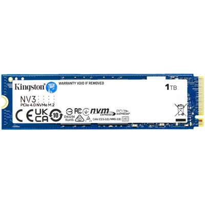 SSD накопитель Kingston NV3, 1 ТБ, M.2 NVMe PCI-E Gen 4x4 (SNV3S/1000G)