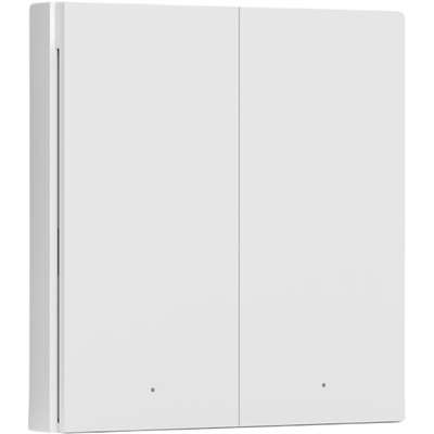 Настенный беспроводной выключатель двухклавишный Aqara Wireless Remote Switch H1 (Double Rocker)