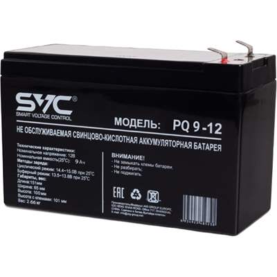 Аккумулятор для ИБП SVC PQ9-12 (9 Ач)