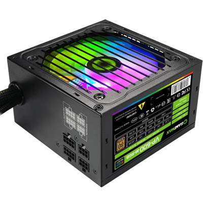 Блок питания 600W, Gamemax VP-600-M-RGB (Bronze)