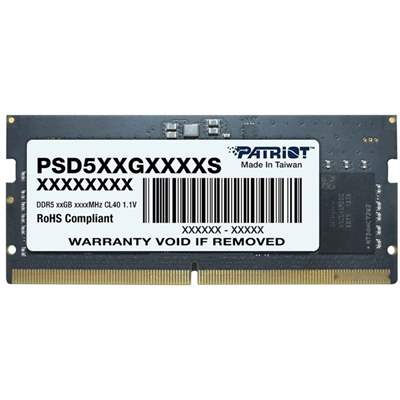 Оперативная память Patriot Signature, DDR5 16GB/5600MHz SO-DIMM (PSD516G560081S)