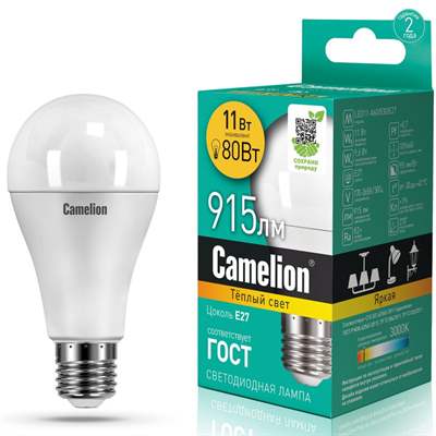 Лампа Camelion LED11-A60/830/E27 (Тёплый)