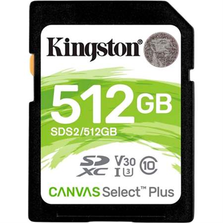 Карта памяти Kingston Canvas Select Plus SDS2/512GB, 512 ГБ