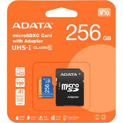 Карта памяти ADATA Premier microSDXC/SDHC UHS-I Class10 (A1 V10), 256 ГБ