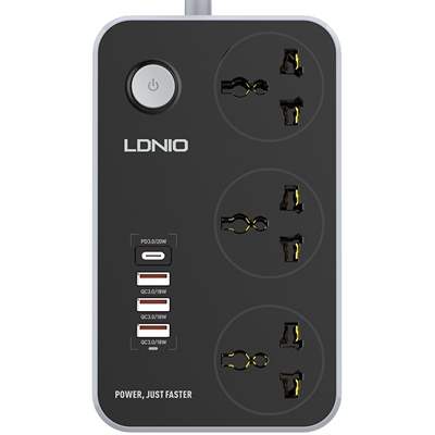 Сетевой фильтр LDNIO SC3412, 2 м