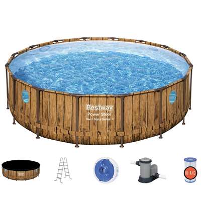Каркасный бассейн Bestway Power Steel Swim Vista Series II 56725 с фильтрующим насосом
