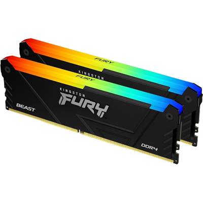 Оперативная память Kingston FURY Beast RGB Black XMP, DDR4 16GB (2x8GB)/3200MHz DIMM (KF432C16BB2AK2/16)