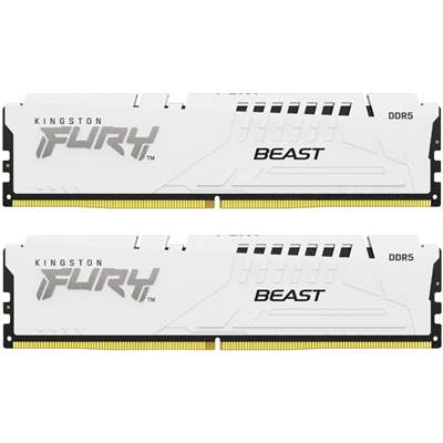 Оперативная память Kingston FURY Beast White XMP, DDR5 64GB (2x32GB)/5200MHz DIMM (KF552C40BWK2-64)