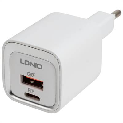 Зарядное устройство LDNIO A2318M MFI 20W USB-А, USB-C, Белый