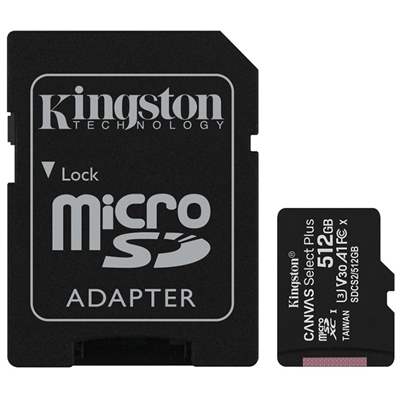 Карта памяти Kingston SDCS2/512GB, с адаптером, 512 ГБ
