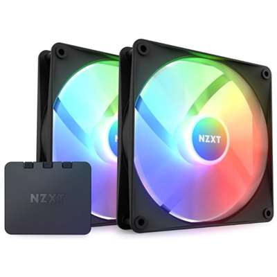 Кулер для корпуса NZXT F140 RGB Core Twin Pack, Ø140 мм, Black