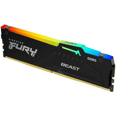 Оперативная память Kingston FURY Beast Black RGB XMP, DDR5 32GB/5600 MHz DIMM (KF556C40BBA-32)