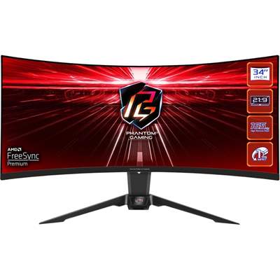 Монитор 34″ ASRock PG34WQ15R2B, 3440x1440, 21:9, VA, 165 Гц