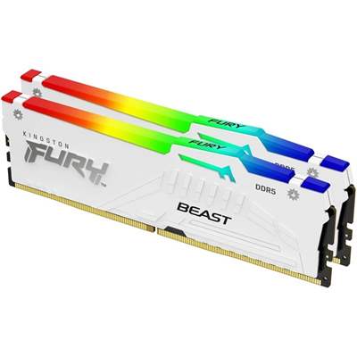 Оперативная память Kingston FURY Beast White RGB EXPO DDR5 32GB (2x16GB)/5200MHz DIMM (KF552C36BWEAK2-32)