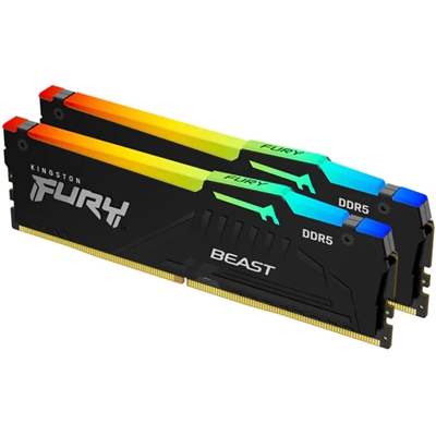 Оперативная память Kingston FURY Beast Black RGB XMP, DDR5 32GB (2x16GB)/5200MHz DIMM (KF556C40BBAK2-32)