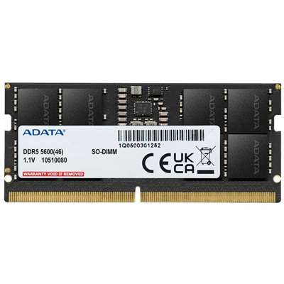 Оперативная память ADATA DDR5-5600 SO-DIMM, DDR5 8GB/5600MHz SO-DIMM (AD5S56008G-S)