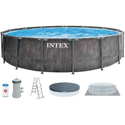 Каркасный бассейн Intex Greywood Prism Frame (26742NP) с фильтрующим насосом