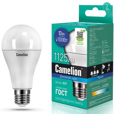 Лампа Camelion LED13-A60/865/E27 (Дневной)