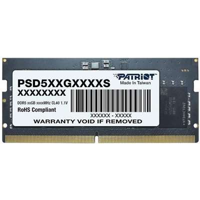 Оперативная память Patriot Signature Line DDR5, DDR5 32GB/4800MHz SO-DIMM (PSD532G48002S)