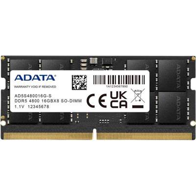 Оперативная память ADATA, DDR5 16GB/4800MHz SO-DIMM (AD5S480016G-S)