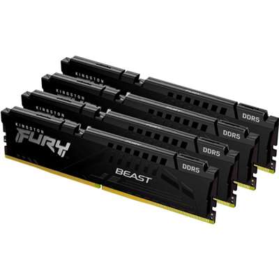Оперативная память Kingston FURY Beast Black XMP, DDR5 128GB (4x32GB)/5600 MHz DIMM (KF556C40BBK4-128)