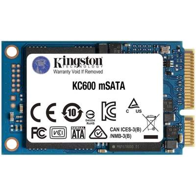 SSD накопитель Kingston KC600, 512 ГБ, SATA III, mSATA (SKC600MS/512G)