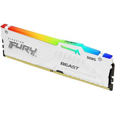 Оперативная память Kingston FURY Beast White RGB XMP, DDR5 32GB/5600 MHz DIMM (KF556C40BWA-32)