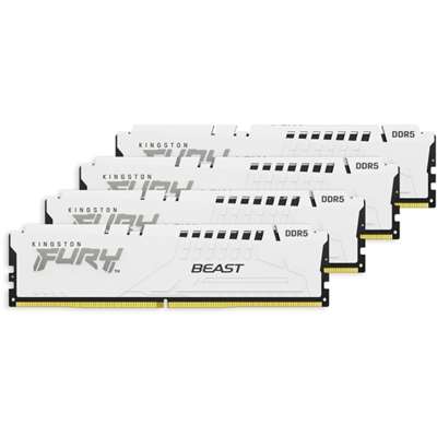 Оперативная память Kingston FURY Beast White XMP KF556C40BWK4-128, DDR5 128GB (4x32GB)/5600MHz DIMM
