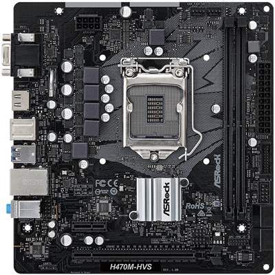 Материнская плата ASRock H470M-HVS, LGA 1200, MicroATX
