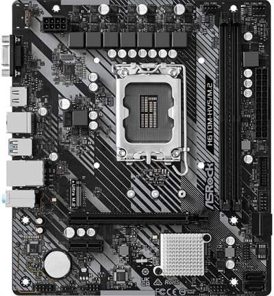 Материнская плата ASRock H610M-HVS/M.2 R2.0, LGA 1700, MicroATX
