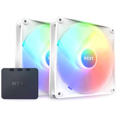 Кулер для корпуса NZXT F140 RGB Core Twin Pack, Ø140 мм, White