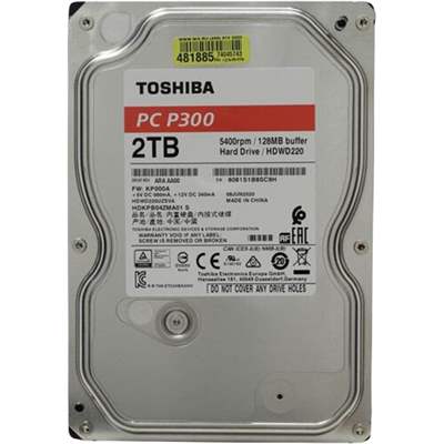 Жесткий диск HDD Toshiba 3.5", 2 ТБ, 5400 об/мин (HDWD220UZSVA)