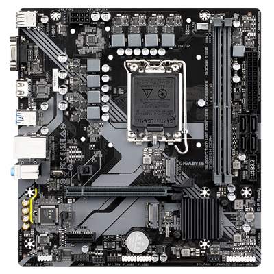 Материнская плата Gigabyte B760M H DDR4, LGA 1700, MicroATX