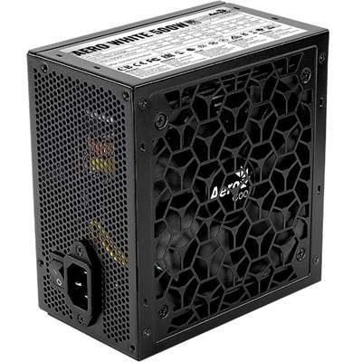 Блок питания 500W, Aerocool AERO WHITE 500W (80Plus)