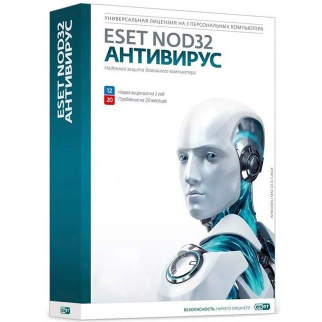 Антивирус Eset NOD32 BOX Антивирус на 1 год на 1ПК